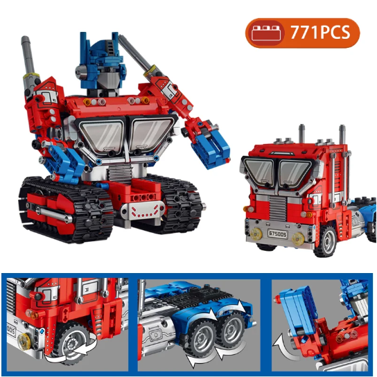 STEM 2 in 1  Transformers Optimus Prime Robot, Lego Compatible