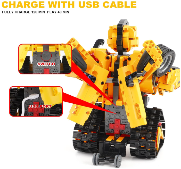 STEM 2 in 1  Transformers Bumble Bee Robot, Lego Compatible