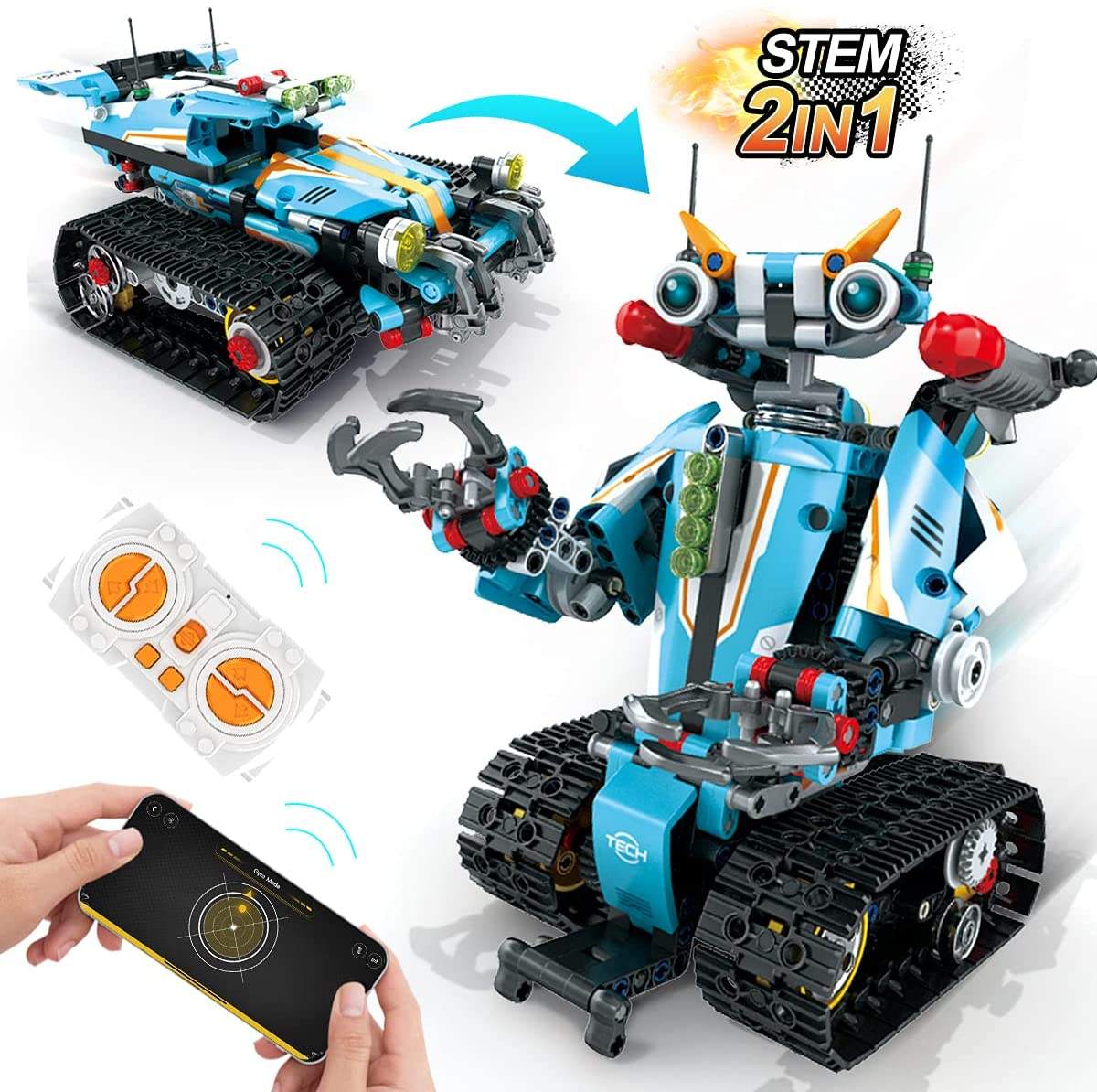 STEM 2 in 1  Transformers Blue Decepticon, Lego Compatible