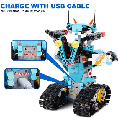 STEM 2 in 1  Transformers Blue Decepticon, Lego Compatible