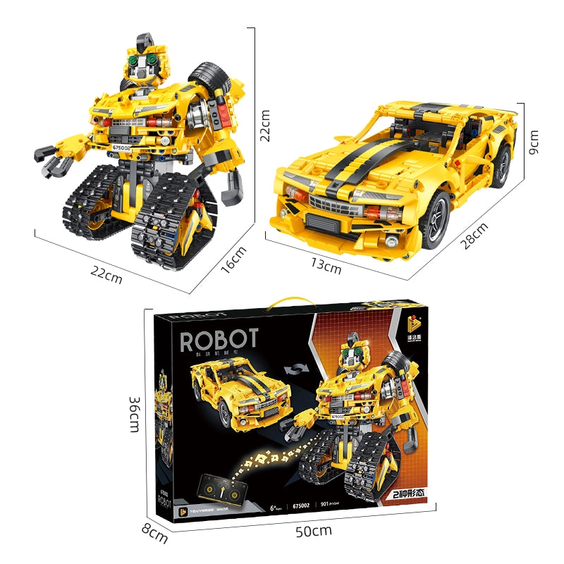 STEM 2 in 1  Transformers Bumble Bee Robot, Lego Compatible