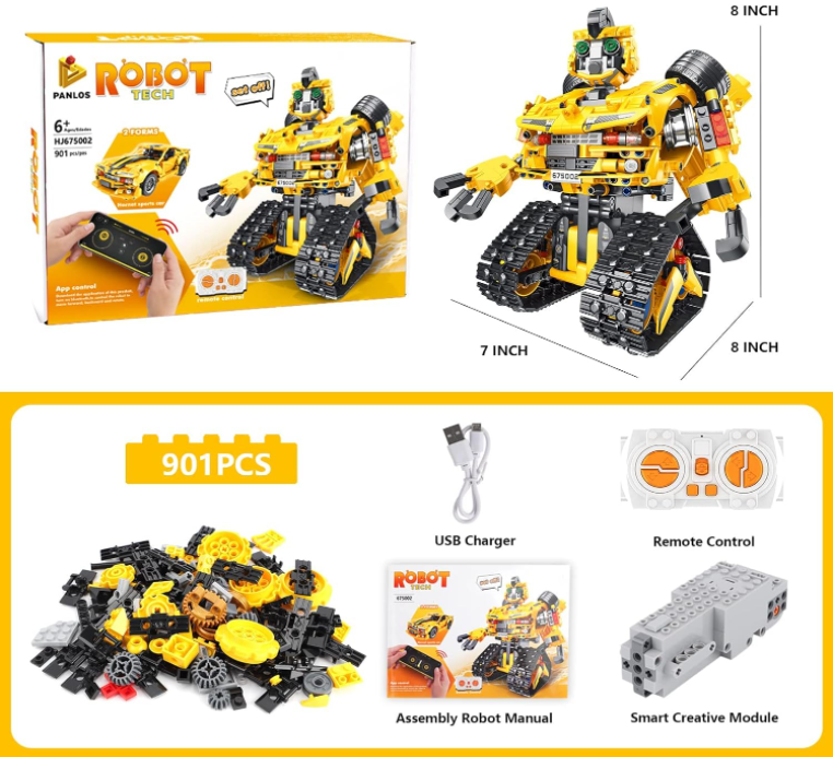 STEM 2 in 1  Transformers Bumble Bee Robot, Lego Compatible