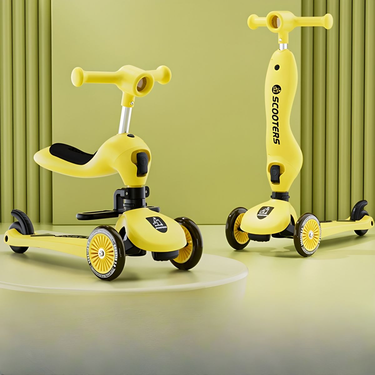 2 in 1 Multifunctional Kids Scooty