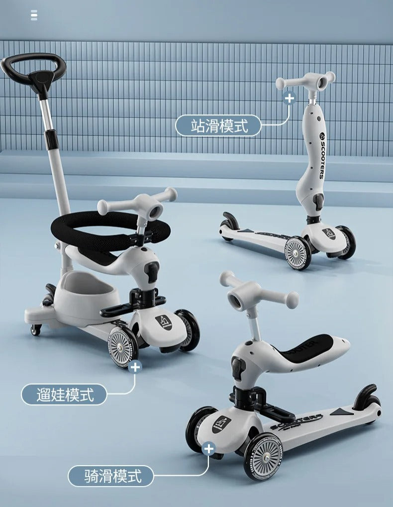 4 in 1 Multifunctional Kids Scooty.