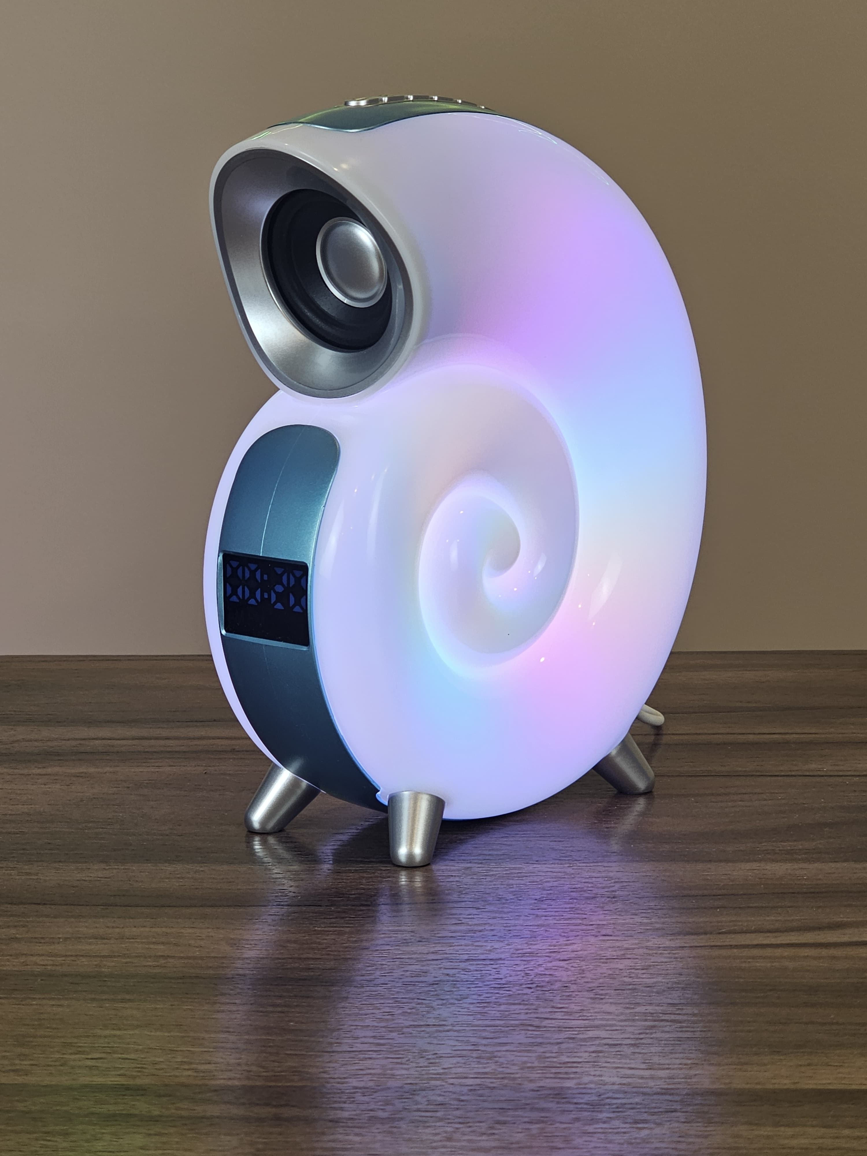 Smart 5 in 1 RGB Bluetooth Speaker with Alarm Clock (Without Battery)