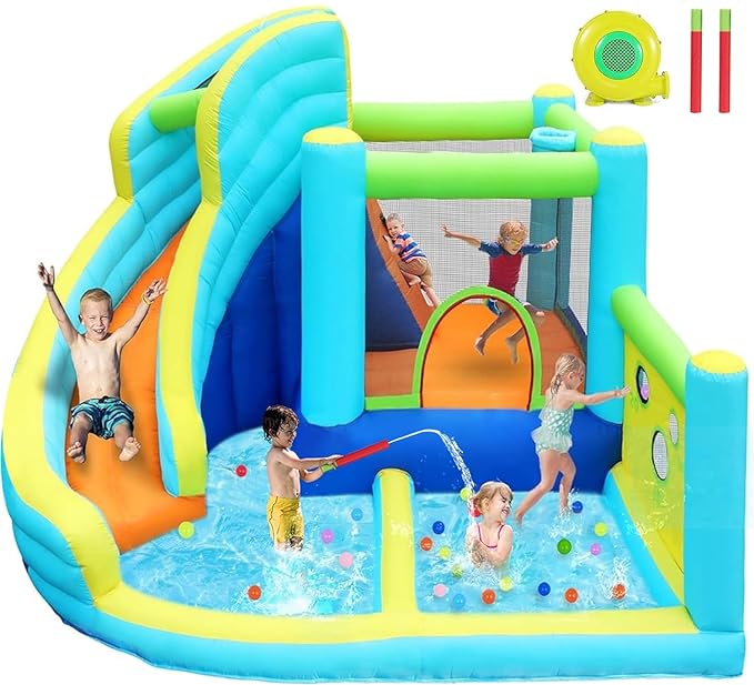 Doctor Dolphin Jumping Castle and Water Slides (Model 73003)