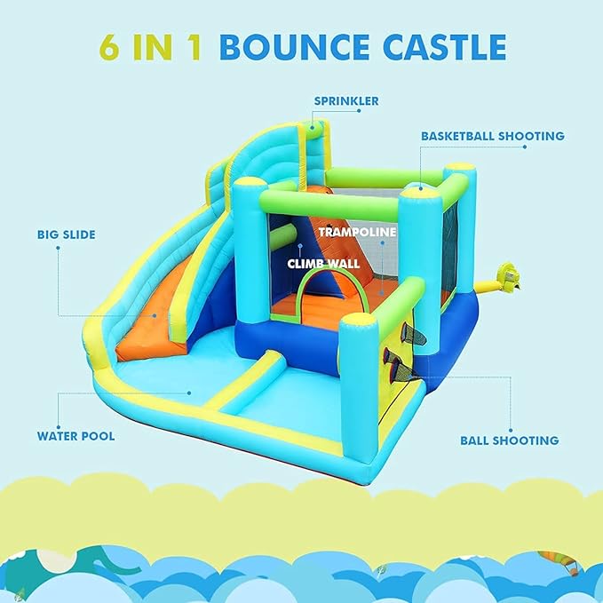 Doctor Dolphin Jumping Castle and Water Slides (Model 73003)